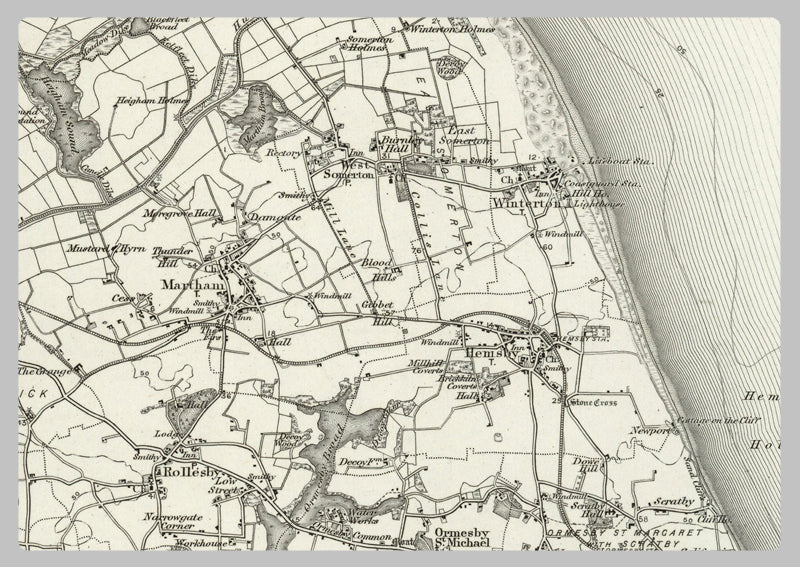 1890 Collection - North Walsham (Mundesley) Ordnance Survey Map