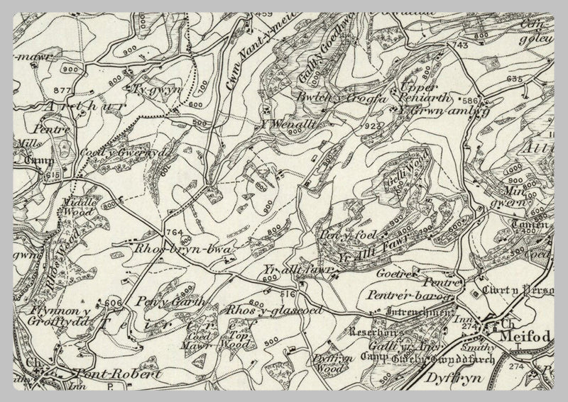 1890 Collection - Welshpool (Oswestry) Ordnance Survey Map