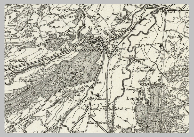 1890 Collection - Welshpool (Oswestry) Ordnance Survey Map