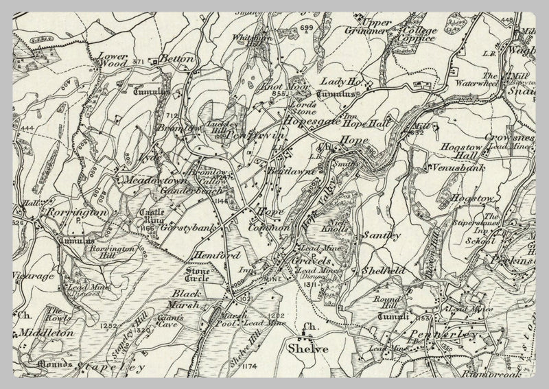 1890 Collection - Welshpool (Oswestry) Ordnance Survey Map