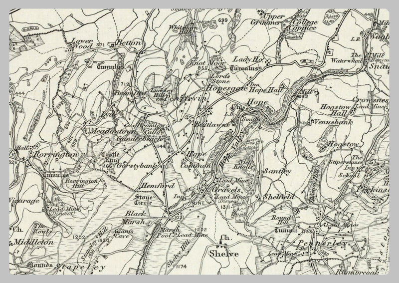 1890 Collection - Welshpool (Oswestry) Ordnance Survey Map