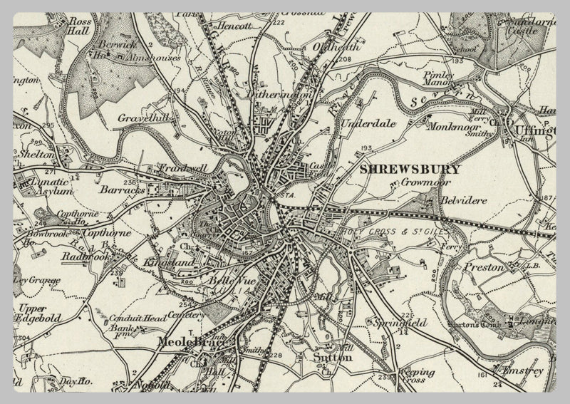1890 Collection - Shrewsbury Ordnance Survey Map