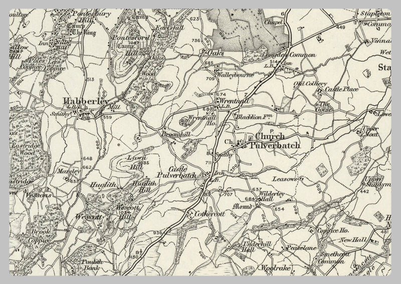 1890 Collection - Shrewsbury Ordnance Survey Map