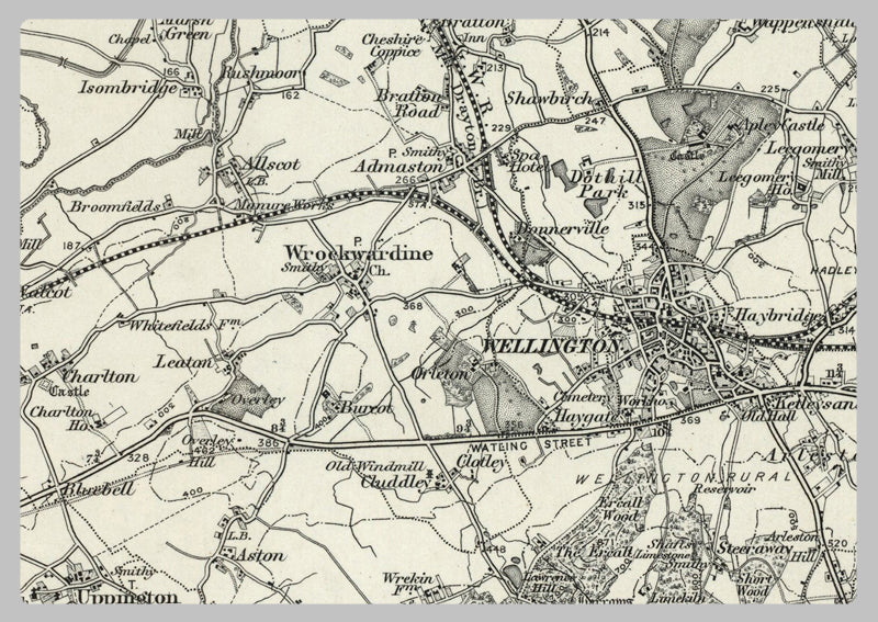 1890 Collection - Shrewsbury Ordnance Survey Map