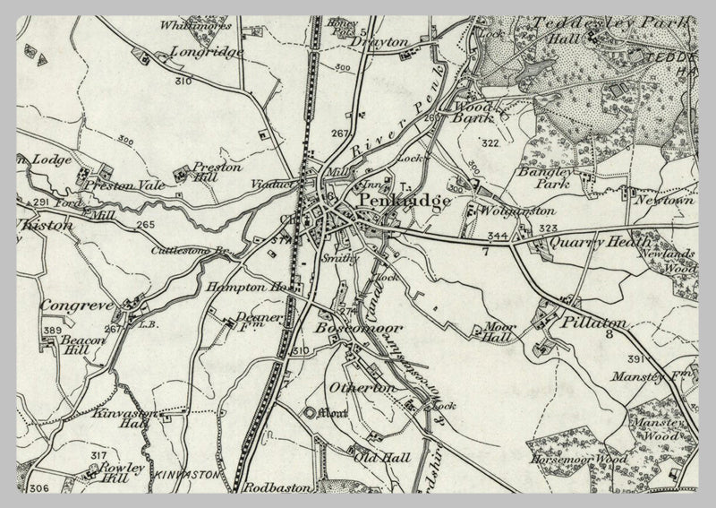 1890 Collection - Wolverhampton (Stafford) Ordnance Survey Map