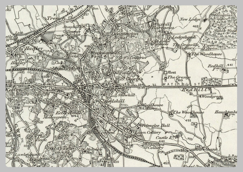 1890 Collection - Wolverhampton (Stafford) Ordnance Survey Map