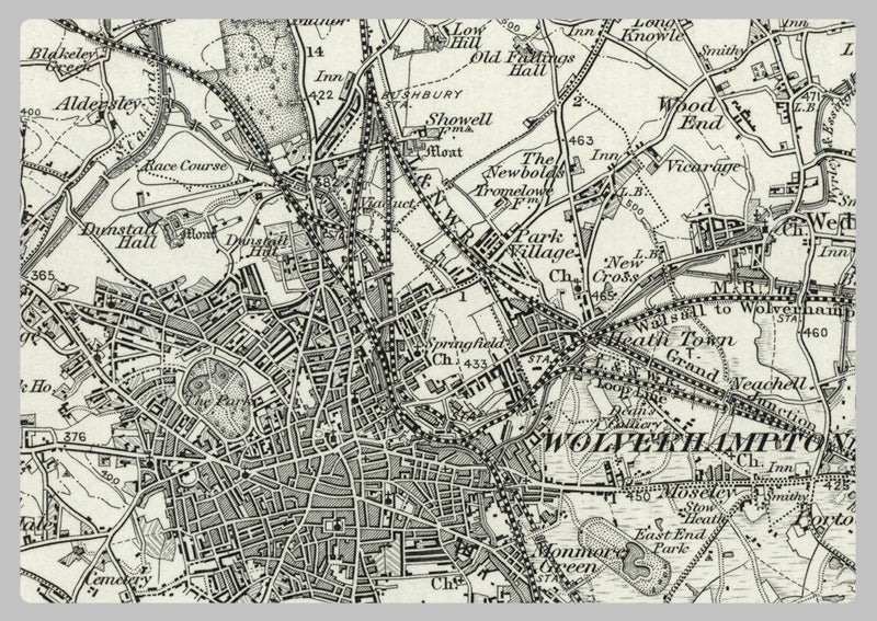 1890 Collection - Wolverhampton (Stafford) Ordnance Survey Map