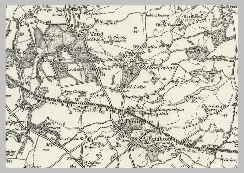 1890 Collection - Wolverhampton (Stafford) Ordnance Survey Map