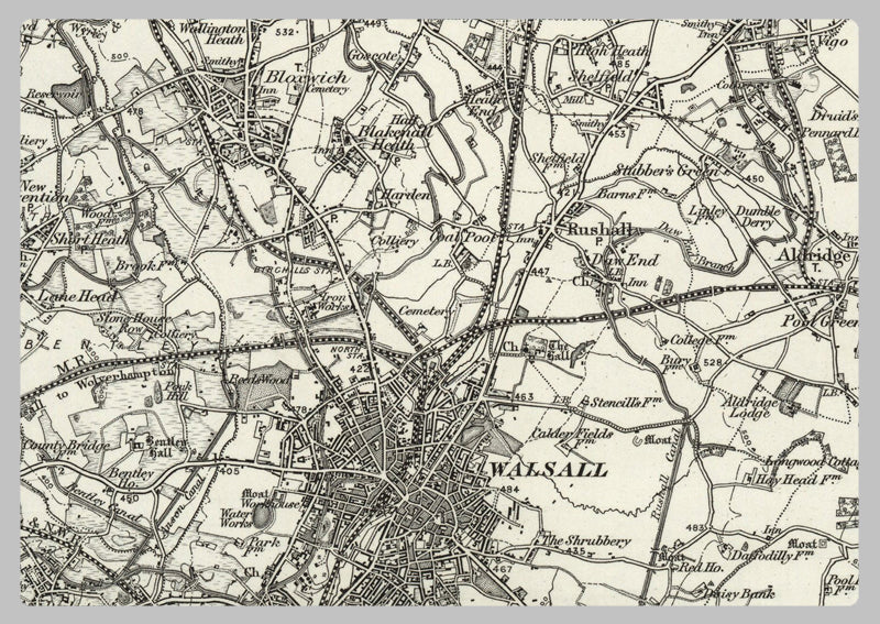 1890 Collection - Lichfield (Burton upon Trent) Ordnance Survey Map