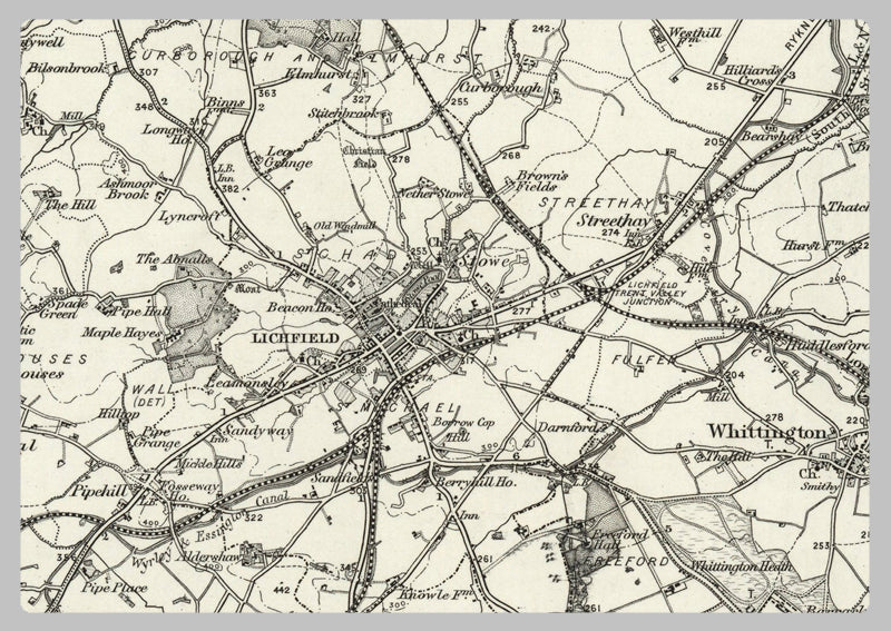 1890 Collection - Lichfield (Burton upon Trent) Ordnance Survey Map– I ...