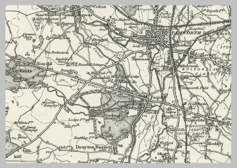 1890 Collection - Lichfield (Burton upon Trent) Ordnance Survey Map
