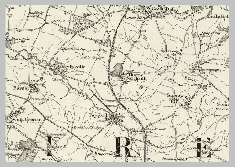 1890 Collection - Leicester (Melton Mowbray) Ordnance Survey Map