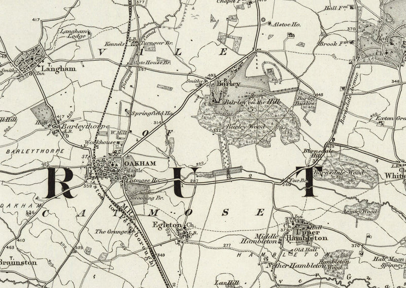 1890 Collection - Stamford (Bourn) Ordnance Survey Map