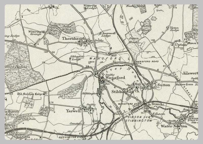 1890 Collection - Stamford (Bourn) Ordnance Survey Map
