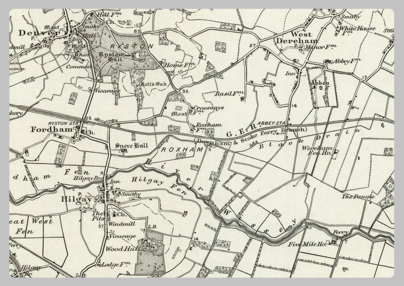 1890 Collection - Wisbech (King's Lynn) Ordnance Survey Map