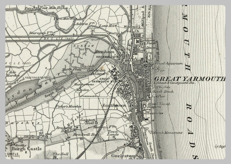 1890 Collection - Great Yarmouth (North Walsham) Ordnance Survey Map