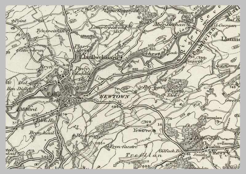 1890 Collection - Montgomery (Welshpool) Ordnance Survey Map