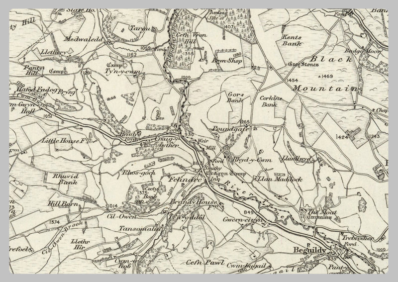 1890 Collection - Montgomery (Welshpool) Ordnance Survey Map