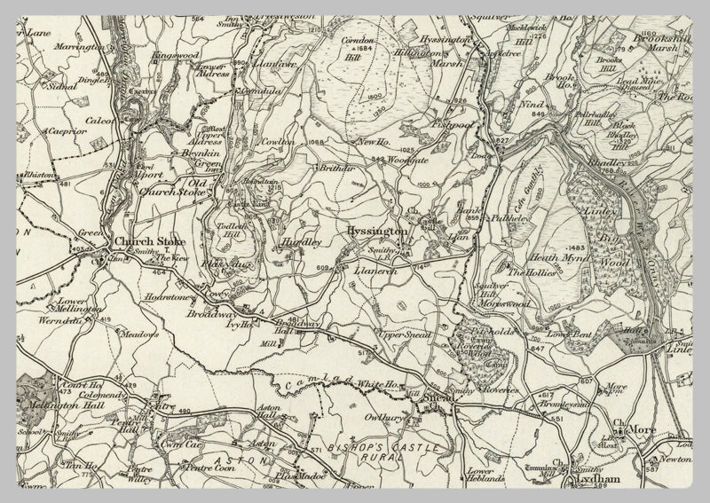1890 Collection - Montgomery (Welshpool) Ordnance Survey Map