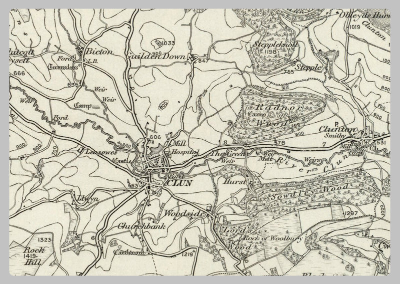 1890 Collection - Montgomery (Welshpool) Ordnance Survey Map