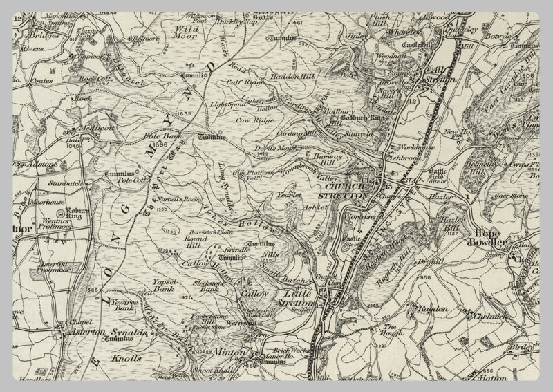 1890 Collection - Church Stretton Ordnance Survey Map