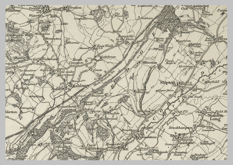 Stretton Map 1890 Collection - Church Stretton Ordnance Survey Map– I Love Maps