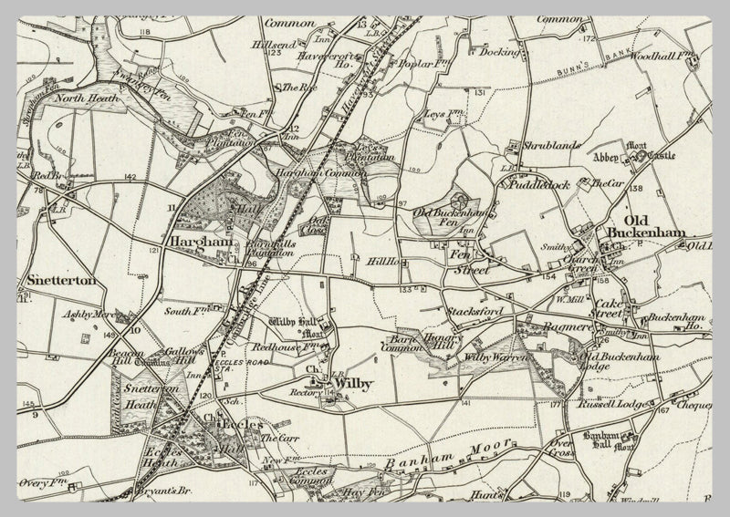 1890 Collection - Diss (Norwich) Ordnance Survey Map