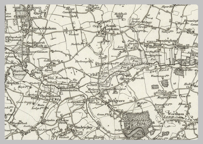 1890 Collection - Diss (Norwich) Ordnance Survey Map