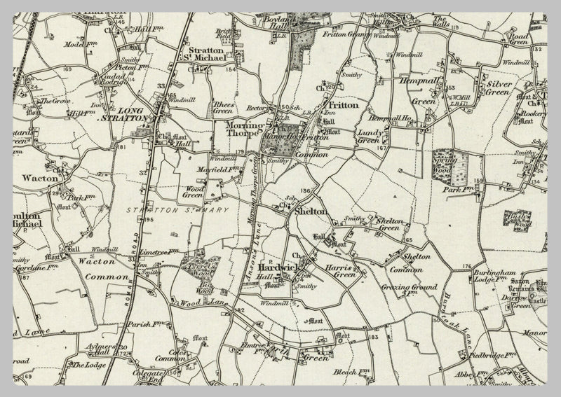 1890 Collection - Diss (Norwich) Ordnance Survey Map