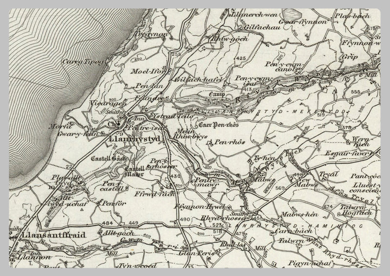 1890 Collection - Llanilar (Aberystwyth) Ordnance Survey Map