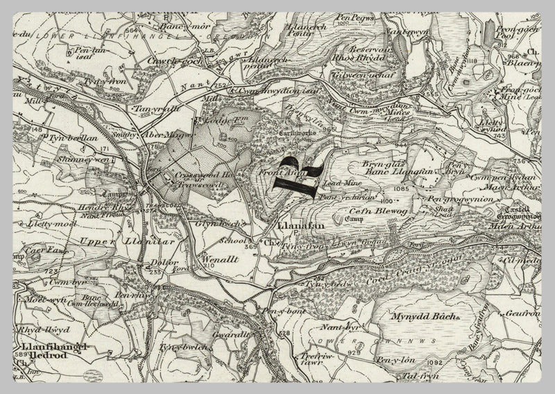 1890 Collection - Llanilar (Aberystwyth) Ordnance Survey Map