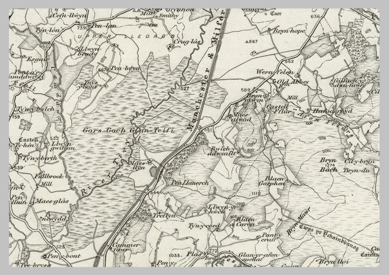 1890 Collection - Llanilar (Aberystwyth) Ordnance Survey Map