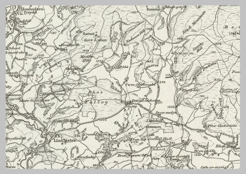1890 Collection - Knighton (Montgomery) Ordnance Survey Map