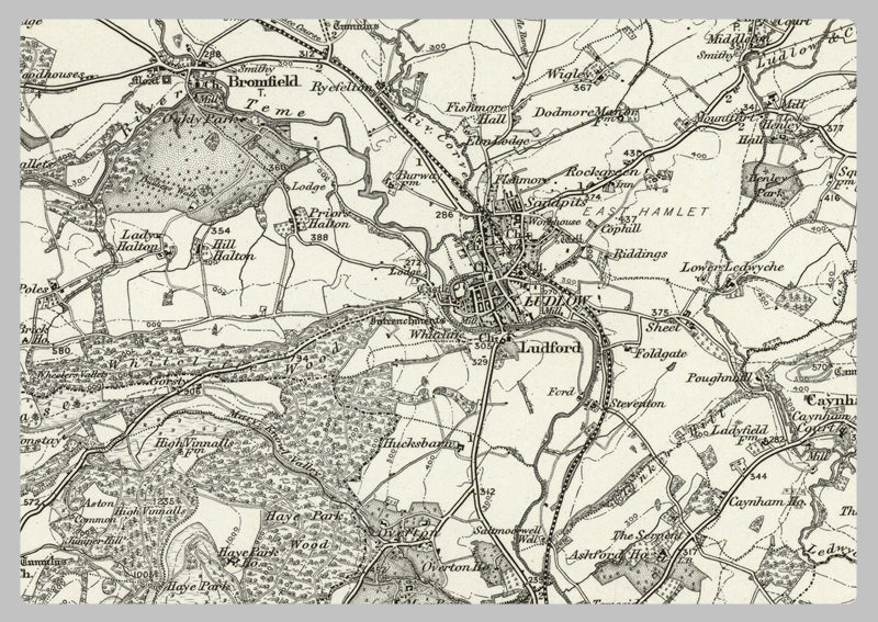 1890 Collection - Ludlow (Church Stretton) Ordnance Survey Map