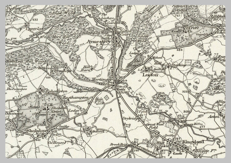 1890 Collection - Ludlow (Church Stretton) Ordnance Survey Map