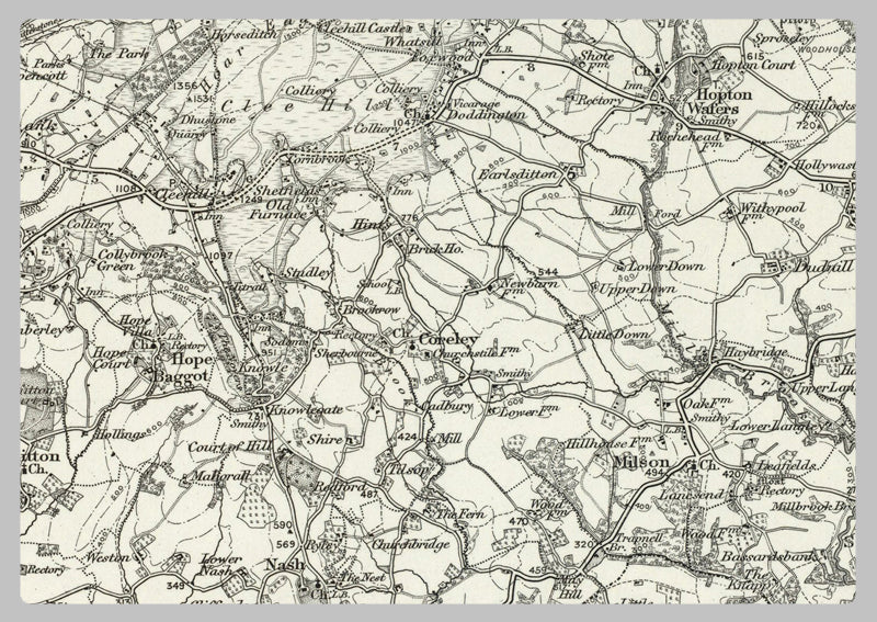1890 Collection - Ludlow (Church Stretton) Ordnance Survey Map