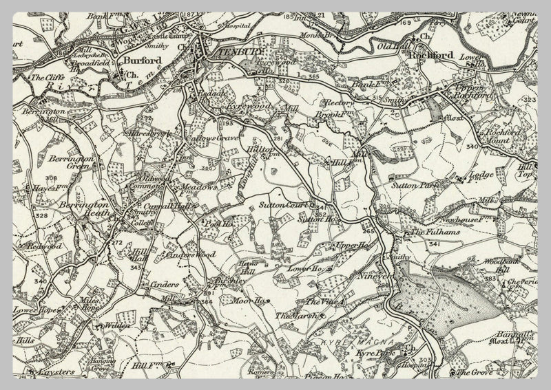 1890 Collection - Ludlow (Church Stretton) Ordnance Survey Map