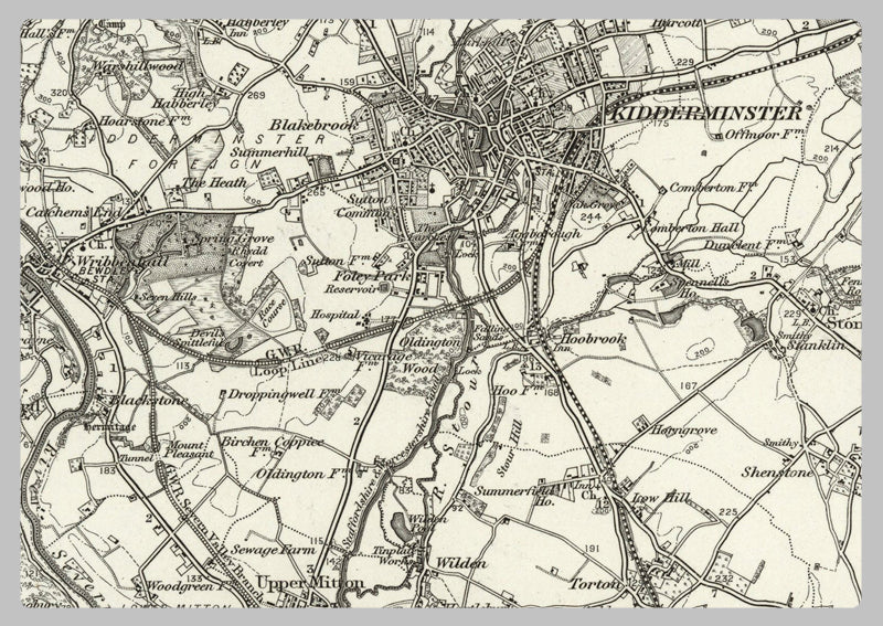 1890 Collection - Droitwich (Dudley) Ordnance Survey Map