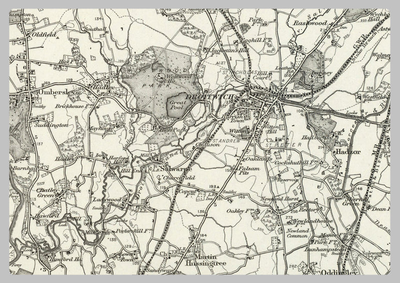 1890 Collection - Droitwich (Dudley) Ordnance Survey Map