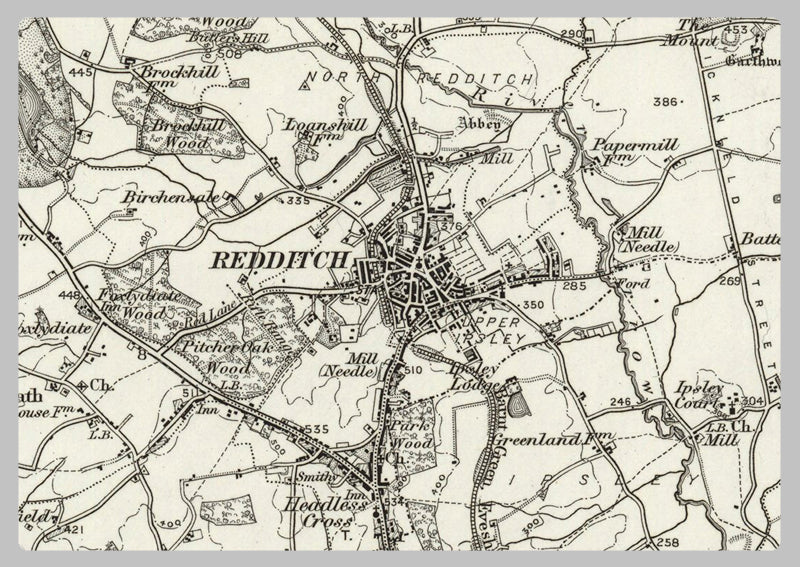 1890 Collection - Redditch (Birmingham) Ordnance Survey Map