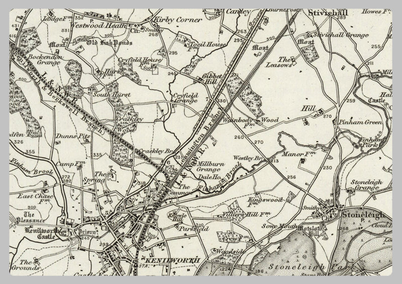 1890 Collection - Warwick (Coventry) Ordnance Survey Map