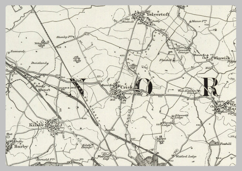 1890 Collection - Northhampton (Market Harborough) Ordnance Survey Map