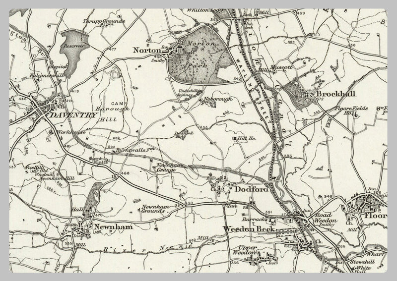 1890 Collection - Northhampton (Market Harborough) Ordnance Survey Map
