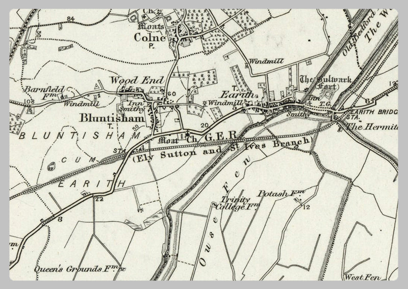 1890 Collection - Huntingdon (Ramsey) Ordnance Survey Map