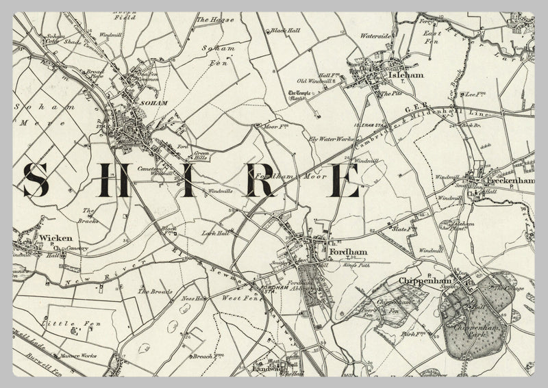 1890 Collection - Cambridge (Ely) Ordnance Survey Map