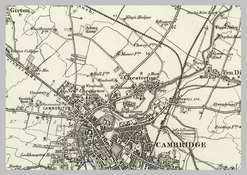 1890 Collection - Cambridge (Ely) Ordnance Survey Map