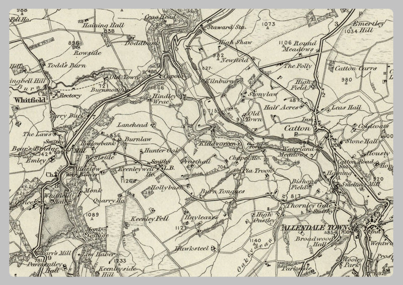 1890 Collection - Hexham (Bellingham) Ordnance Survey Map