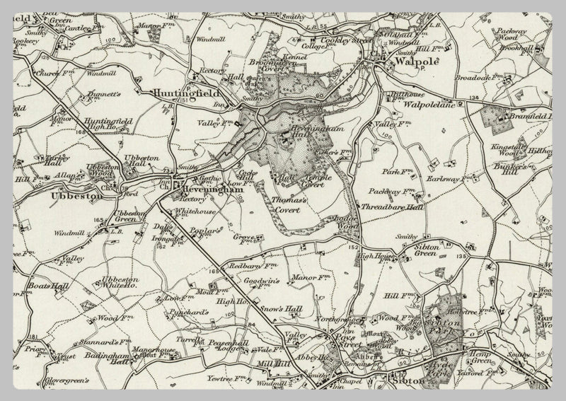 1890 Collection - Saxundham (Lowesoft) Ordnance Survey Map