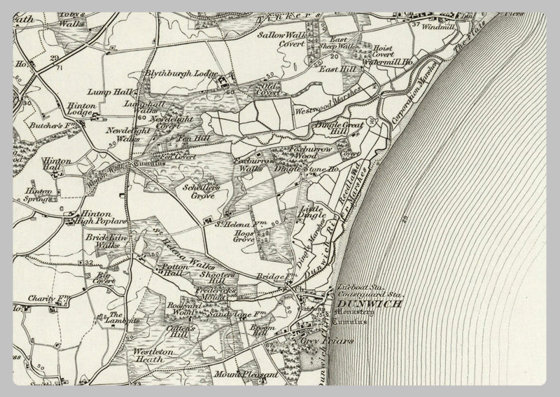 1890 Collection - Saxundham (Lowesoft) Ordnance Survey Map