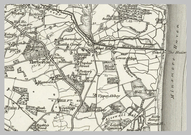 1890 Collection - Saxundham (Lowesoft) Ordnance Survey Map